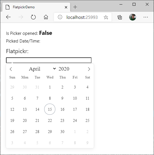 Calendar picker 1